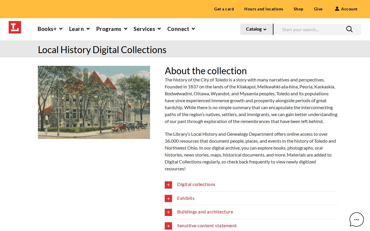 Ohio city directory categories in the Toledo Lucas County digital collections